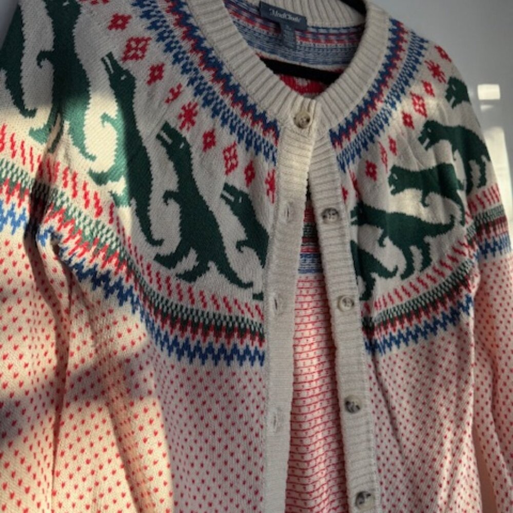 Modcloth T-Rex Holiday Cardigan - Picture 3 of 4